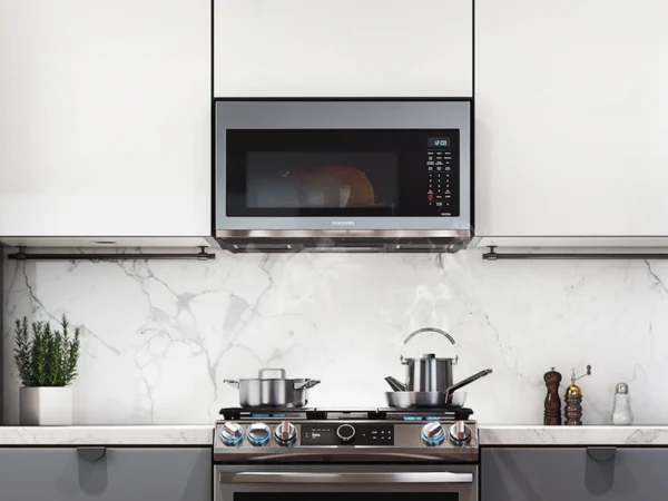 1.7 cu ft. Smart Over-the-Range Microwave with Convection & Slim Fry™ in Stainless Steel - Image 2