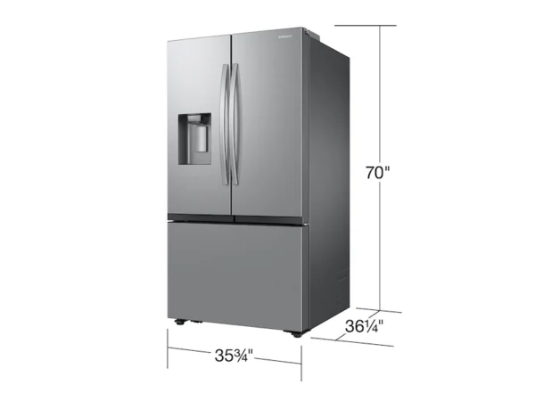 31 cu. ft. Mega Capacity 3-Door French Door Refrigerator with Four Types of Ice in Stainless Steel - Image 2